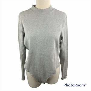 NWT‎ BP Grey Long Sleeve Turtle Neck Bodysuit (1X)